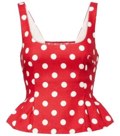Posse Rosalie polka-dot linen top | Thumbnail 1 Posse Rosalie polka-dot linen top | Thumbnail 1