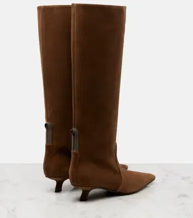 Brunello Cucinelli Monili suede knee-high boots | Thumbnail 4