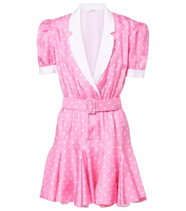 Rodarte Polka-dot silk twill minidress