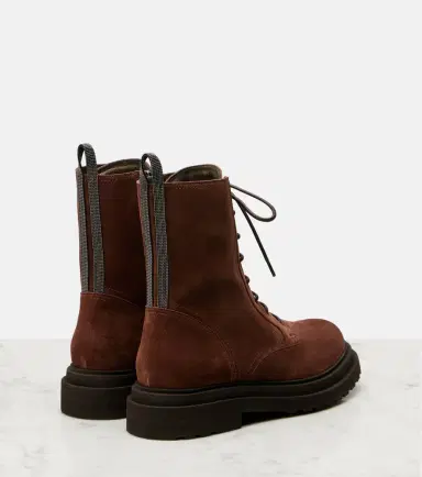 Brunello Cucinelli Monili suede ankle boots | Thumbnail 4