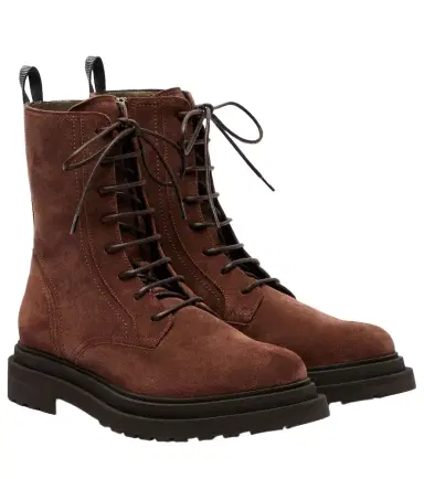 Brunello Cucinelli Monili suede ankle boots | Thumbnail 1