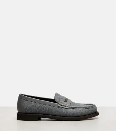 Brunello Cucinelli Monili leather-trimmed loafers | Thumbnail 3