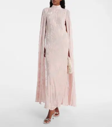 Rodarte Caped velvet devoré gown | Thumbnail 3 Rodarte Caped velvet devoré gown | Thumbnail 3
