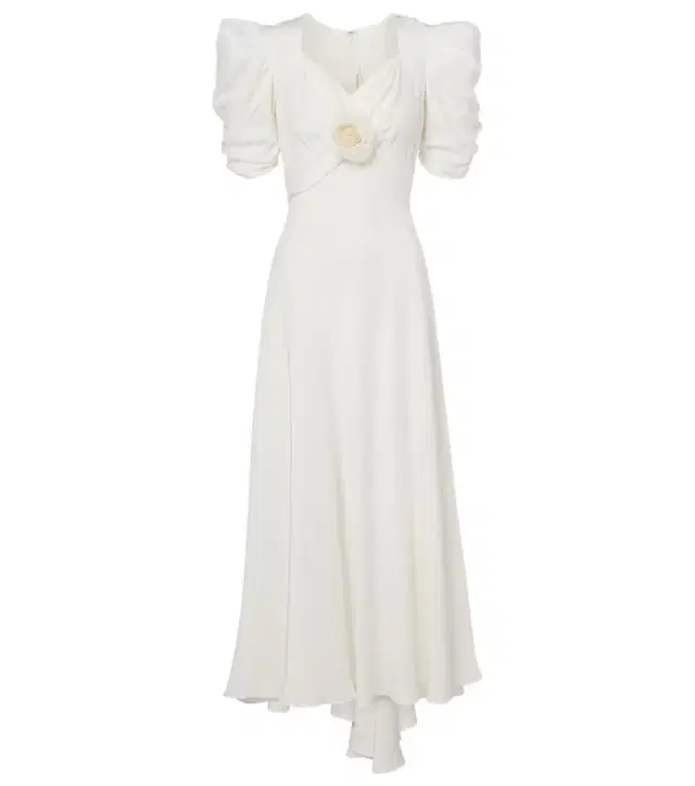 Rodarte Floral-appliqué silk crêpe gown