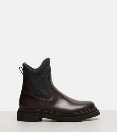 Brunello Cucinelli Leather sock boots | Thumbnail 3