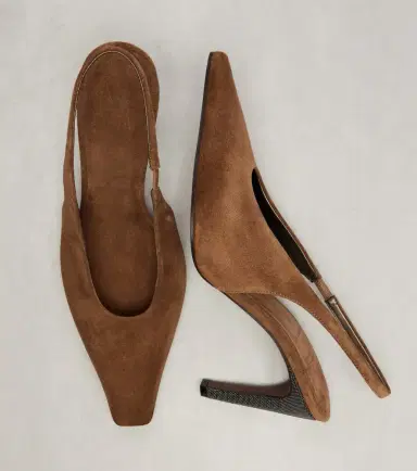 Brunello Cucinelli Monili suede slingback pumps | Thumbnail 3