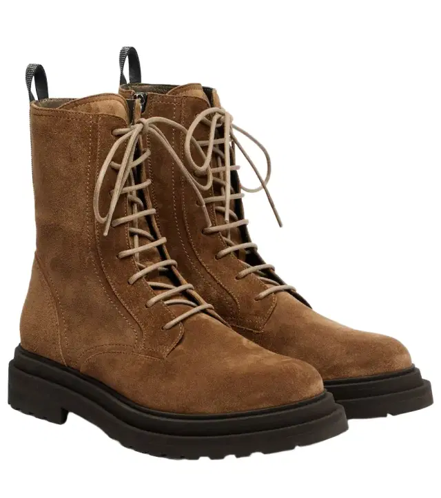 Brunello Cucinelli Suede combat boots