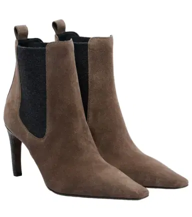 Brunello Cucinelli Chelsea Monili suede ankle boots | Thumbnail 1 Brunello Cucinelli Chelsea Monili suede ankle boots | Thumbnail 1