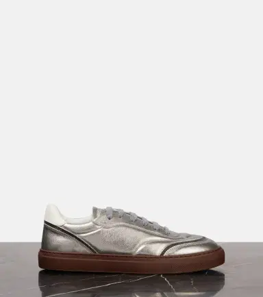 Brunello Cucinelli Metallic leather sneakers | Thumbnail 2