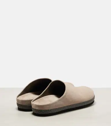 Brunello Cucinelli Monili suede clogs | Thumbnail 3