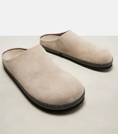 Brunello Cucinelli Monili suede clogs | Thumbnail 4