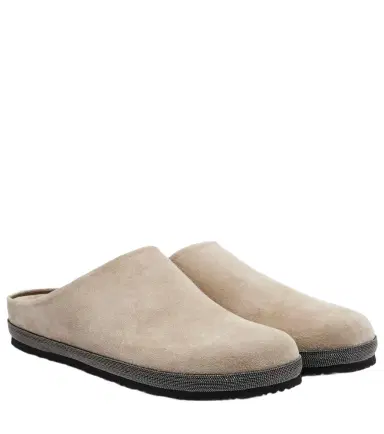 Brunello Cucinelli Monili suede clogs | Thumbnail 1