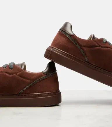 Brunello Cucinelli Monili suede sneakers | Thumbnail 3