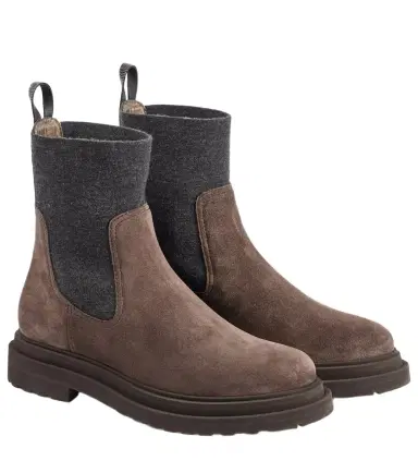 Brunello Cucinelli Suede ankle boots | Thumbnail 1