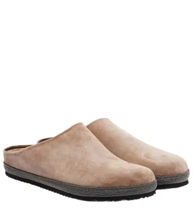 Brunello Cucinelli Monili suede clogs | Thumbnail 1