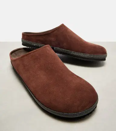 Brunello Cucinelli Monili suede clogs | Thumbnail 3 Brunello Cucinelli Monili suede clogs | Thumbnail 3