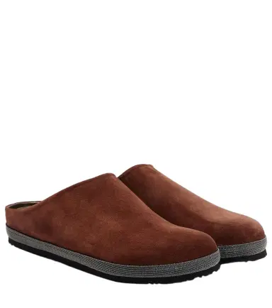 Brunello Cucinelli Monili suede clogs | Thumbnail 1 Brunello Cucinelli Monili suede clogs | Thumbnail 1