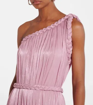 Costarellos Isilda lamé georgette gown | Thumbnail 5