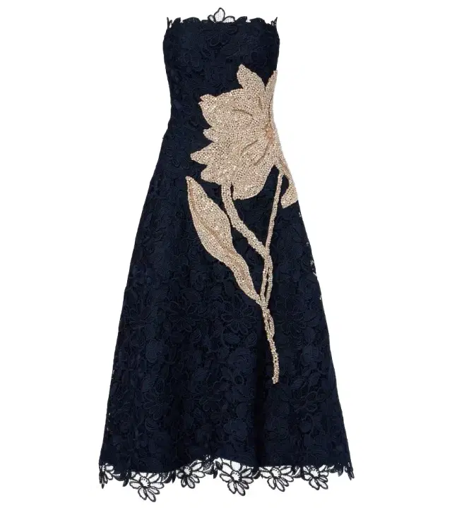 Costarellos Mariela appliqué lace gown