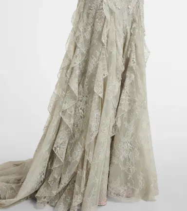 Costarellos Rhodine embellished halterneck lace gown | Thumbnail 4 Costarellos Rhodine embellished halterneck lace gown | Thumbnail 4