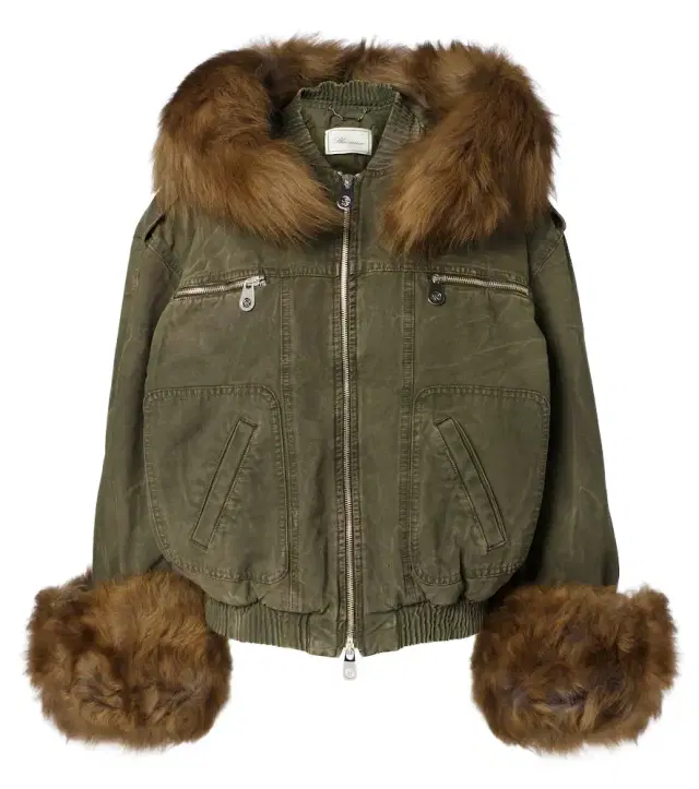 BLUMARINE Cotton canvas bomber jacket
