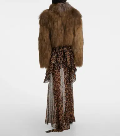 BLUMARINE Cropped shearling jacket | Thumbnail 4