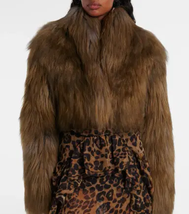 BLUMARINE Cropped shearling jacket | Thumbnail 5