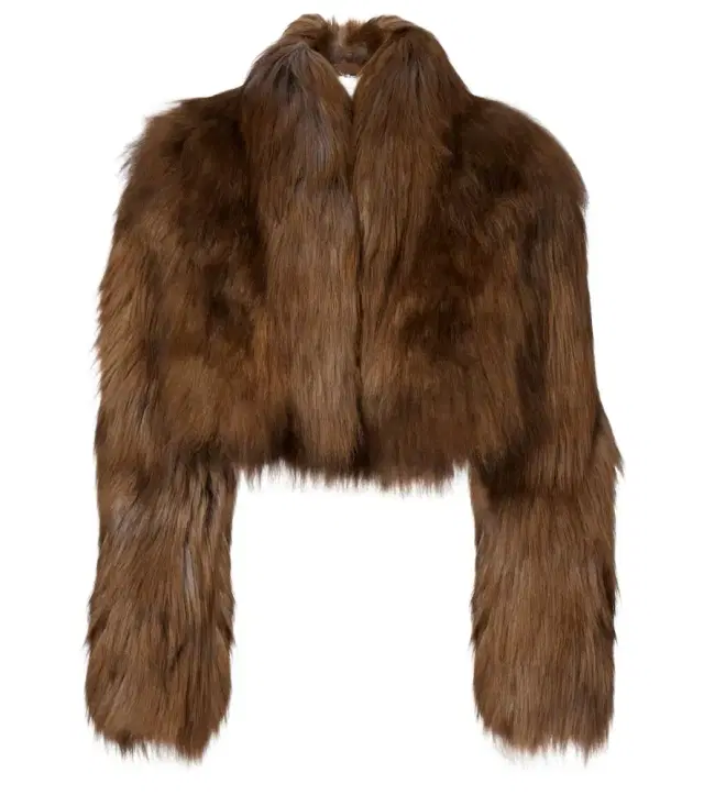 BLUMARINE Cropped shearling jacket