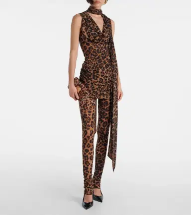 BLUMARINE Leopard-printed jersey top | Thumbnail 3