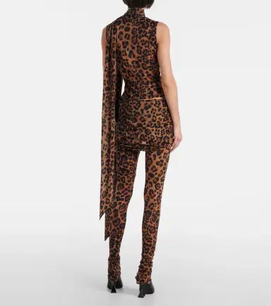 BLUMARINE Leopard-printed jersey top | Thumbnail 4