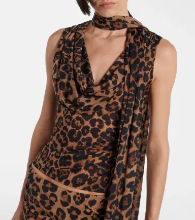 BLUMARINE Leopard-printed jersey top | Thumbnail 5