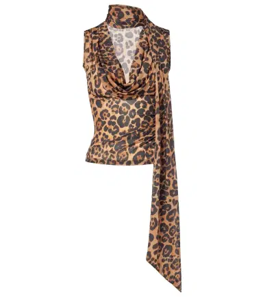 BLUMARINE Leopard-printed jersey top | Thumbnail 1