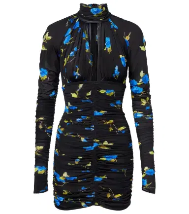 BLUMARINE Cutout floral jersey minidress | Thumbnail 1 BLUMARINE Cutout floral jersey minidress | Thumbnail 1
