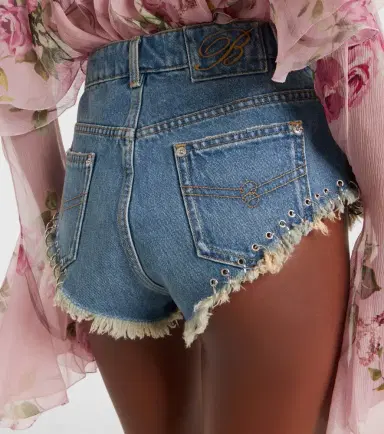Blumarine Embellished denim shorts | Thumbnail 4 Blumarine Embellished denim shorts | Thumbnail 4