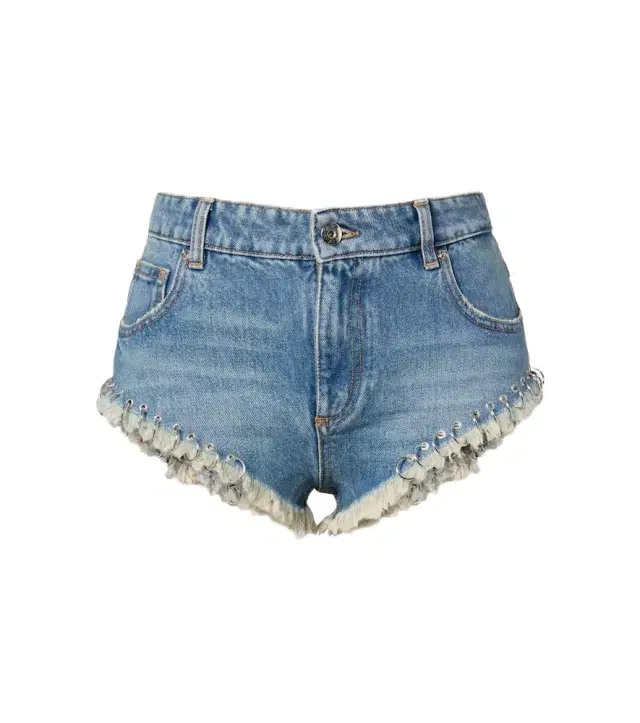 Blumarine Embellished denim shorts