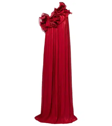 Costarellos Charmain ruffled georgette lamé gown | Thumbnail 1