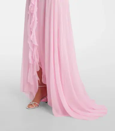 BLUMARINE Ruffled silk georgette maxi dress | Thumbnail 4 BLUMARINE Ruffled silk georgette maxi dress | Thumbnail 4