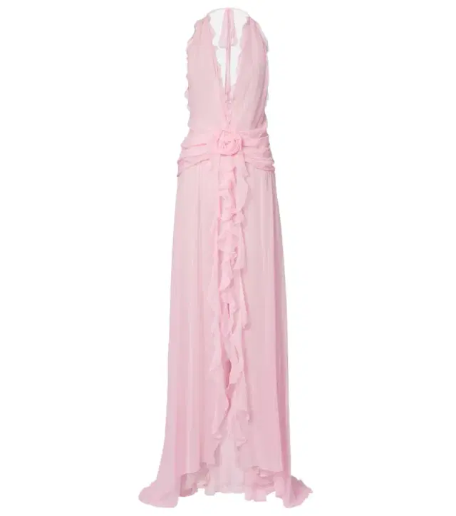 BLUMARINE Ruffled silk georgette maxi dress