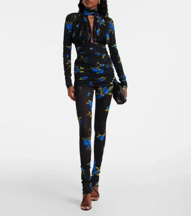BLUMARINE Floral jersey leggings | Thumbnail 2 BLUMARINE Floral jersey leggings | Thumbnail 2