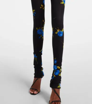 BLUMARINE Floral jersey leggings | Thumbnail 3 BLUMARINE Floral jersey leggings | Thumbnail 3