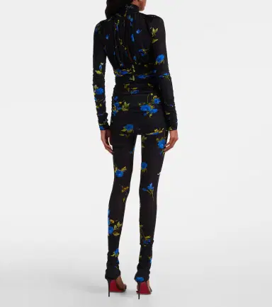 BLUMARINE Floral jersey leggings | Thumbnail 4 BLUMARINE Floral jersey leggings | Thumbnail 4