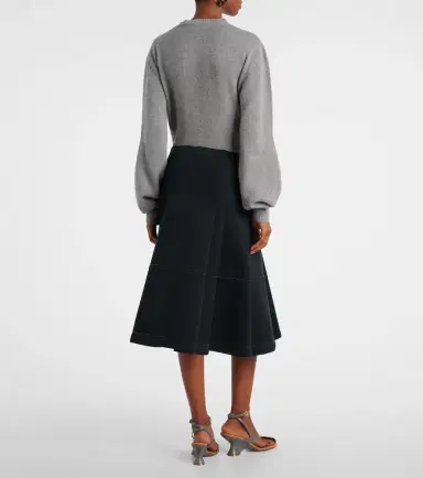 Marni Tiered cotton-blend midi skirt | Thumbnail 3