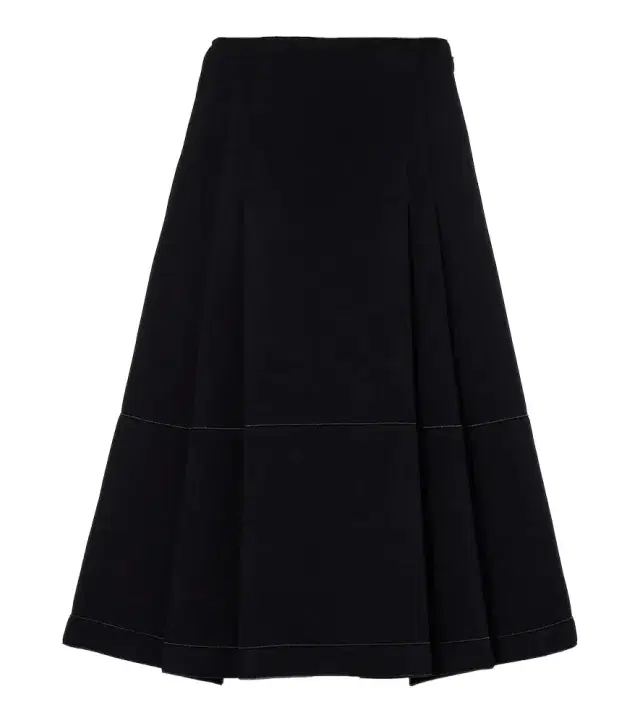 Marni Tiered cotton-blend midi skirt