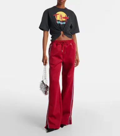 Rabanne Zip-up jersey track pants | Thumbnail 2