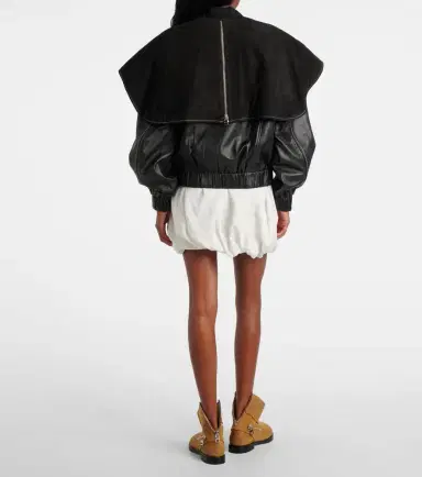 JW Anderson Caped leather jacket | Thumbnail 3 JW Anderson Caped leather jacket | Thumbnail 3