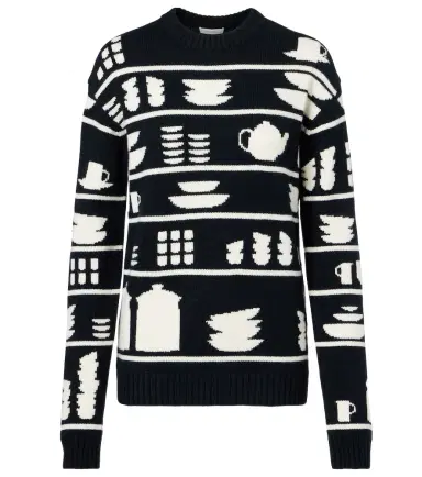 JW Anderson Jacquard wool sweater | Thumbnail 1 JW Anderson Jacquard wool sweater | Thumbnail 1