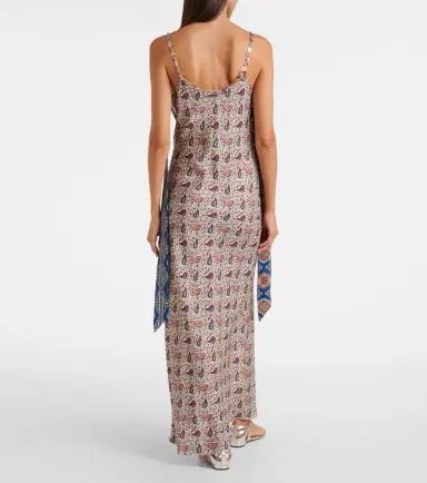 Rabanne Paisley scarf-detail satin slip dress | Thumbnail 6 Rabanne Paisley scarf-detail satin slip dress | Thumbnail 6