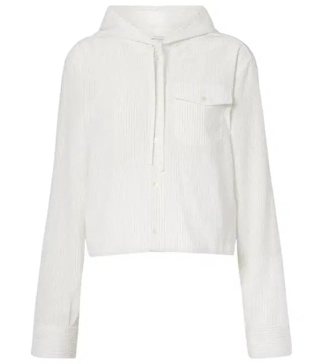 JW Anderson Pinstripe cropped hooded shirt