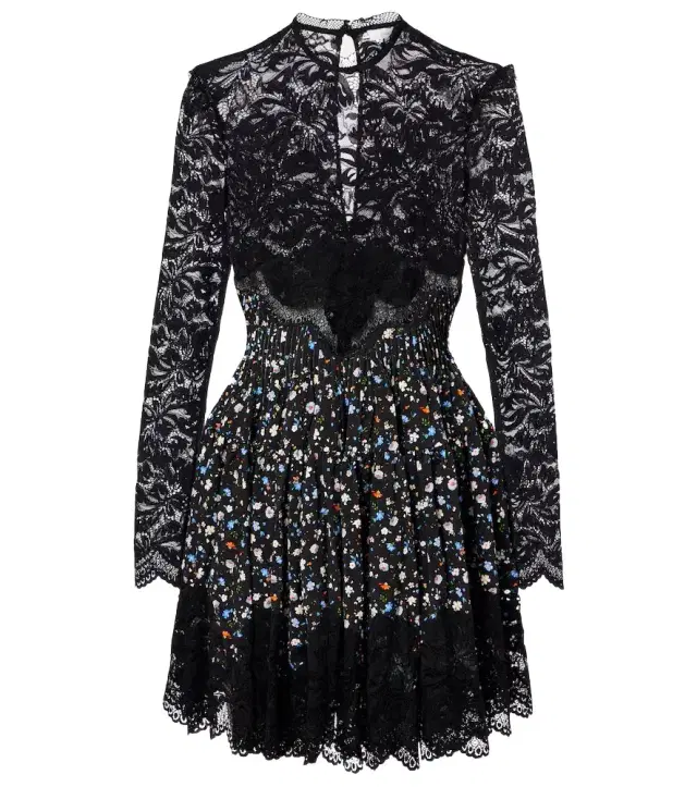 Rabanne Floral lace minidress