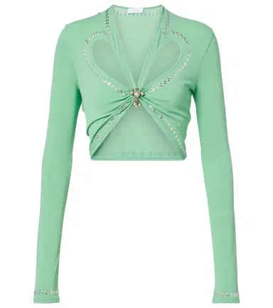 Rabanne Cutout embellished crop top | Thumbnail 1